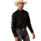 10055406 Ariat Men's Team Logo LS Shirt Black