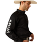 10055406 Ariat Men's Team Logo LS Shirt Black