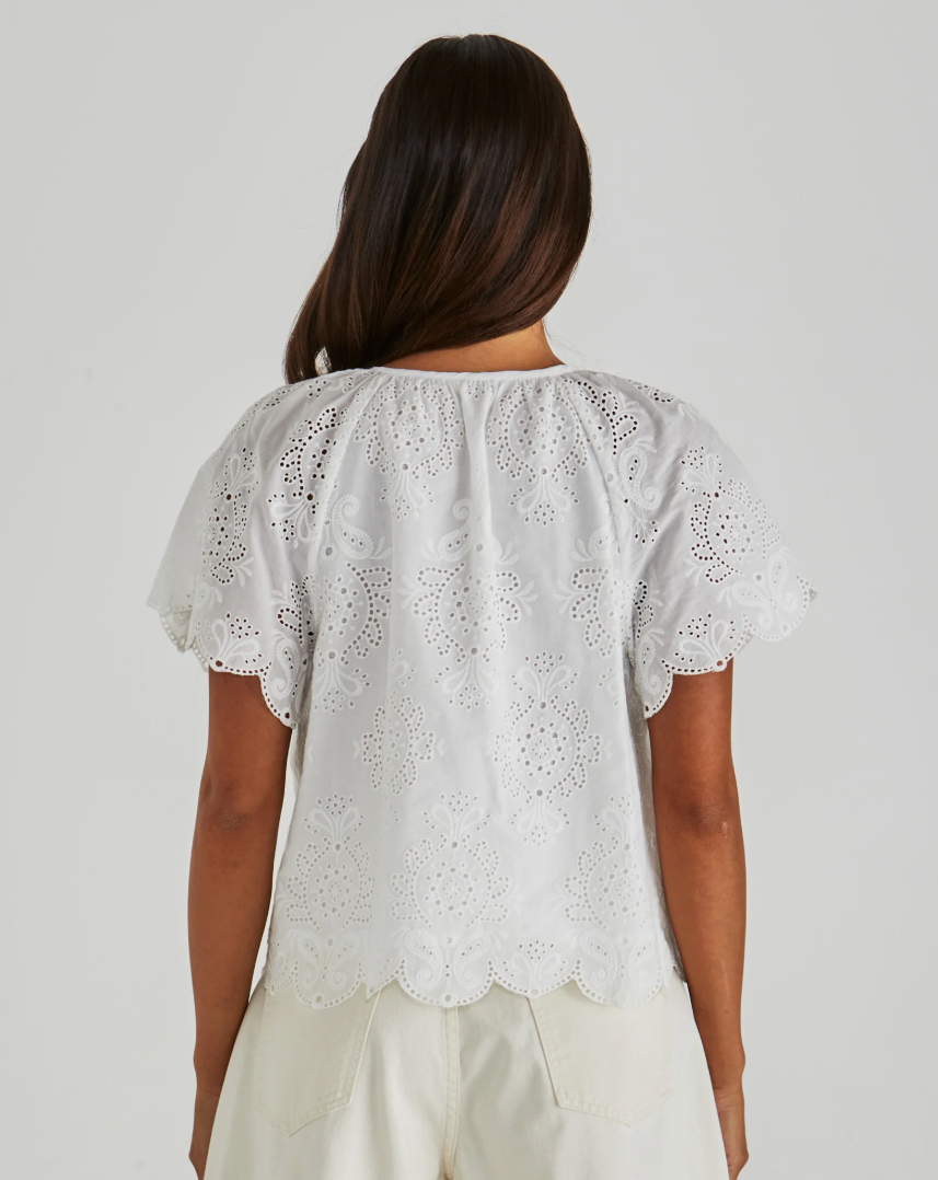 18976TWSS-WHI   Sass Ani Blouse White