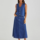 20002SWSS-MBL   Sass Sabine Denim Skirt