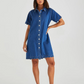 20003DWSS-MBL   Sass Vale Scalloped Denim Dress