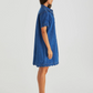 20003DWSS-MBL   Sass Vale Scalloped Denim Dress