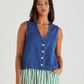 20000TWSS-MBL   Sass Denim Vest