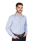 MBLS2400 Just Country Men's Evan Full Button Blue Check