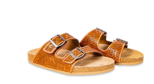 S-9673 Molly Megan Hand-Tooled Sandals