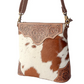 S-11882 Glorious Rangelands Crossbody Bag In Tan & White