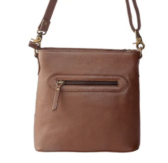 S-11882 Glorious Rangelands Crossbody Bag In Tan & White