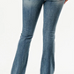 EBS657 LA Grace In La Women's Floral Diamonds Mid Rise Jean