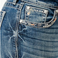 EBS657 LA Grace In La Women's Floral Diamonds Mid Rise Jean