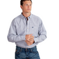10048076 Ariat Men's Pro Series Cliff LS Shirt Navy Stripe