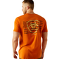10054774 Ariat Men's Barb Shield SS Tee Rust