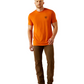10054774 Ariat Men's Barb Shield SS Tee Rust
