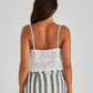 18974TWSS-WHIT  Sass Ani Cami White