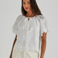 18976TWSS-WHIT  Sass Ani Blouse White