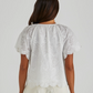 18976TWSS-WHIT  Sass Ani Blouse White