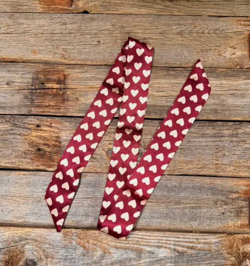TW334 Cowgirl Necktie Burgundy & Cream