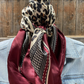 WR397 Cowgirl Wine Leopard Print Wild Rag