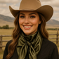 WRS28 Cowgirl Solid Olive Green Wild Rag