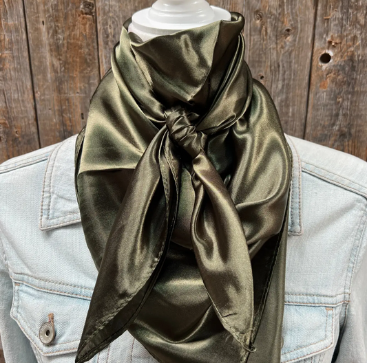 WRS28 Cowgirl Solid Olive Green Wild Rag