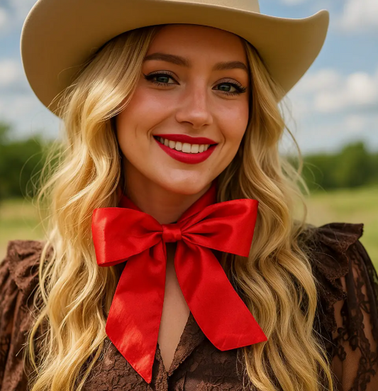 TW306 Cowgirl Necktie Electric Red