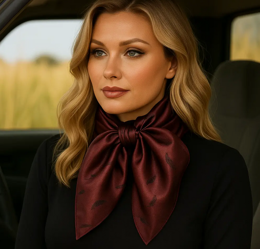 WR3517 Cowgirl Brown Jacquard Wild Rag