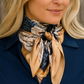 TW1029 Cowgirl Navy & White Rose Wild Rag