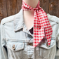 TW124 Cowgirl Necktie Red & White