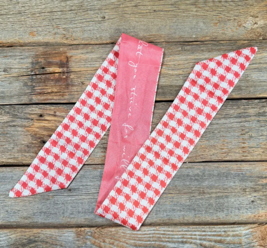 TW124 Cowgirl Necktie Red & White