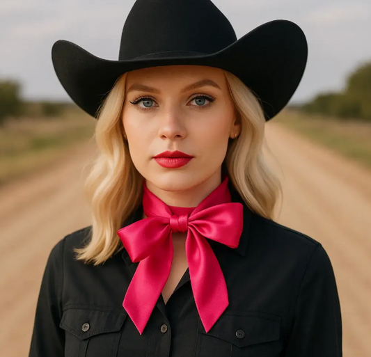 TW309 Cowgirl Necktie Hot Pink