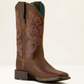 10064078 Ariat Women's Round Up Wide Square Toe Stretchfit Sassy Brown