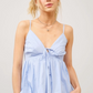 23278T  Puff Bottom Tie front Cami Sky Blue