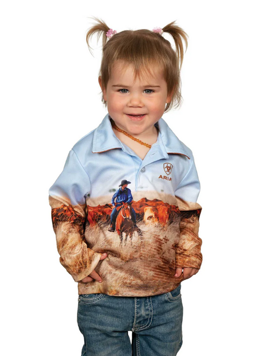 4012CLSP Ariat Kids Fishing Shirt Cattleman