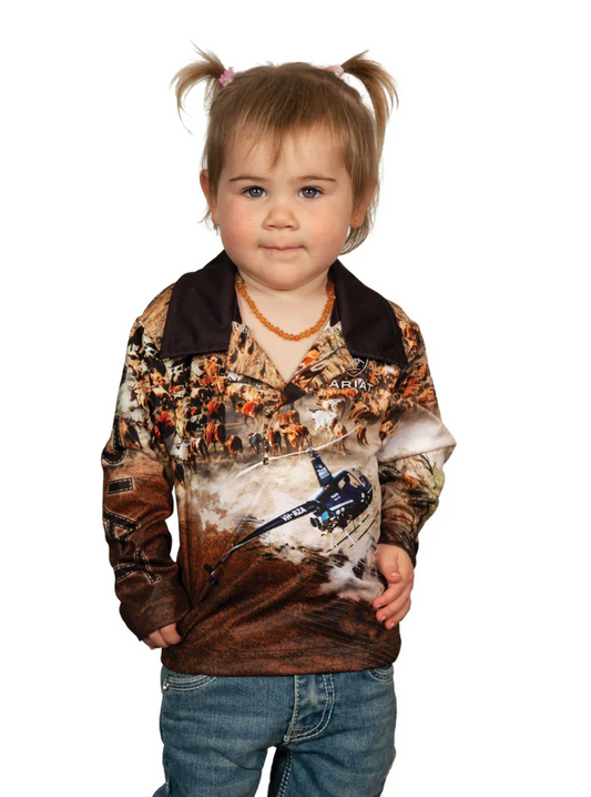 4013CLSP Ariat Kids Fishing Shirt Helimustering