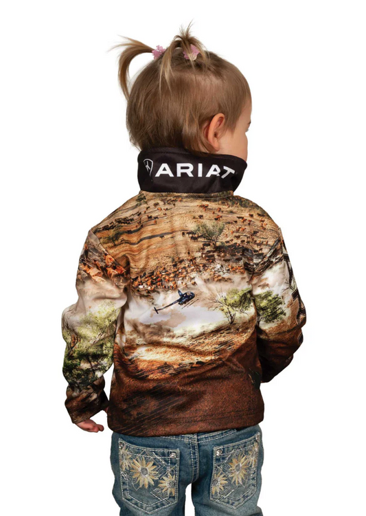4013CLSP Ariat Kids Fishing Shirt Helimustering