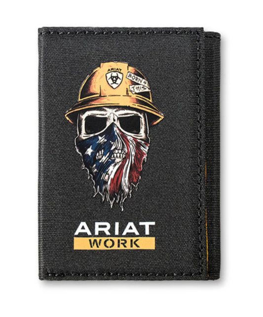 A3401701 Ariat Work Trifold Wallet Black