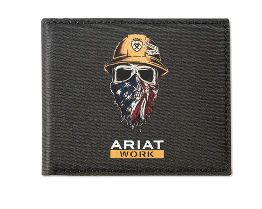 A3401601  Ariat Work Bifold Wallet Black