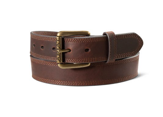 A1700102 Ariat Men's Work Belt 1 1/2 Triple stitch Brown