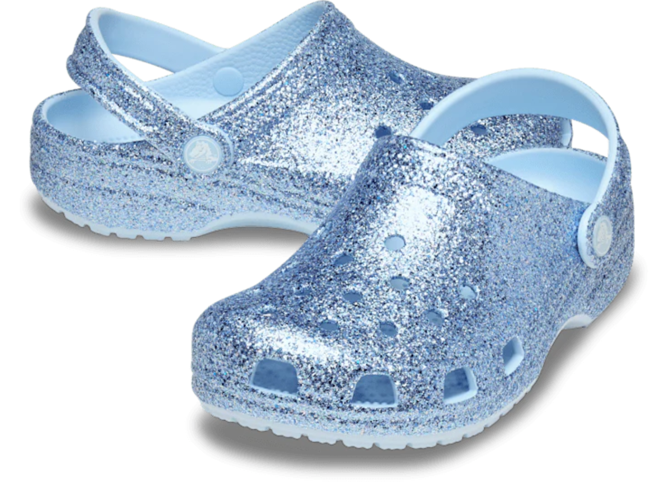 211940-4WK - 211939-4WK  Crocs Classic Glitter Clog Blue Frost