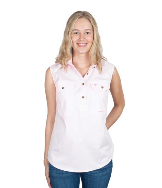 50503PNK Just Country Women's Kerry Sleeveless Work shirt Pink