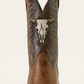 10064053 Ariat Men's Sport Steer Skull  Sandstorm/ Bitter Chocolate