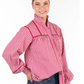 WL365-5 Hitchley and Harrow Wisterina Lane Shirt Cerise Gingham