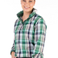 02003 Hitchley and Harrow Loose Fit Shirt Emerald and Blue
