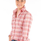 RR01-2001  Hitchley and Harrow Ranch range fitted Shirt Baby Pink and Red