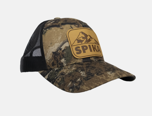 GOTC-MACB-3AO Spika Patch Trucker Cap - Mountain Camp/ Black