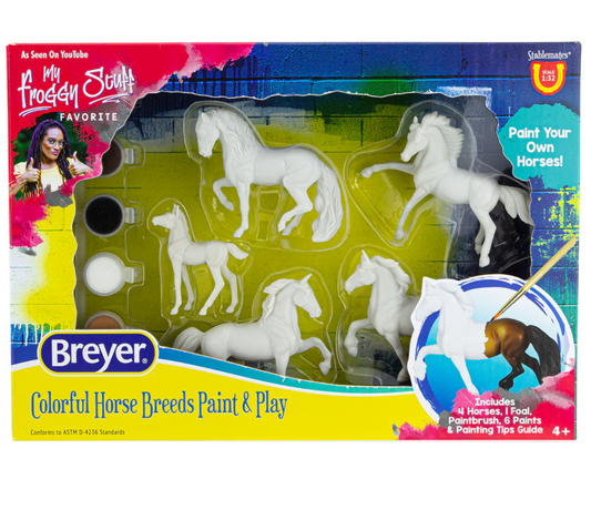 TBA423 Breyer Activity Colourful Horse Breeds Paint & Play