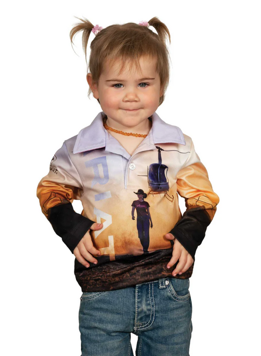3005CLSP  Ariat Kids Fishing Shirt Outback Cowgirl