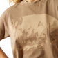 10055131 Ariat Women's Western Mural SS Tee Washed Greige