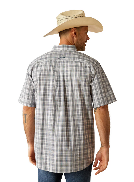 10054824 Ariat Men's Pro Series Charlie Classic Fit SS Shirt Navy