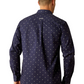 10054804 Ariat Men's Cordell Fitted LS Shirt Navy