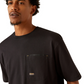 10054430 Ariat Men's Rebar Workman Brickyard SS Tee Black